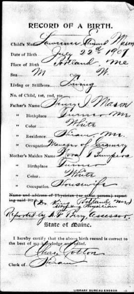 AuntNorasBabyBirthCert